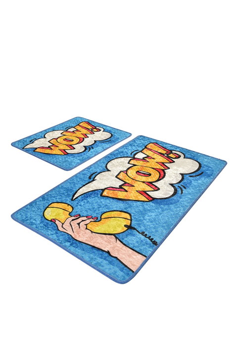 Mijölnir Juego de alfombras de baño Wow Multicolor Mijölnir Juego de alfombras de baño Wow Multicolor